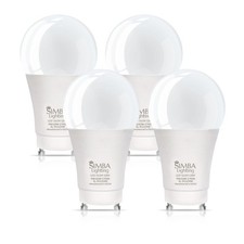 4 Pack LED GU24 A19 9W 60W 75W Replacement Twist Base 120V 2700K Warm White