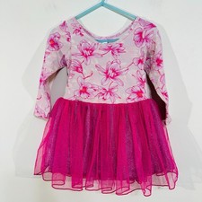 Bonds Baby Girl Long Sleeve Pink Floral Dance Tutu Dress 2 GUC