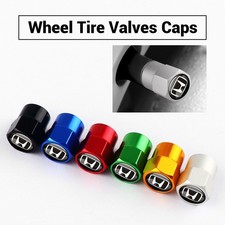 Honda Tire Valve Caps Set Of 4 Metal Wheel Air Valve Stem Dust Covers Black Red Honda Tire Valve Caps Set Of 4 Metal Wheel Air Valve Stem Dust Covers Black Red