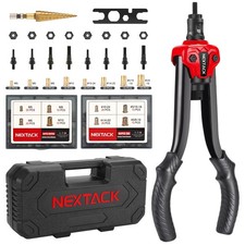 Rivet Nut Tool Kit 120 Nutserts Step Drill Bit Heavy Duty NEXTACK NT700 10-24