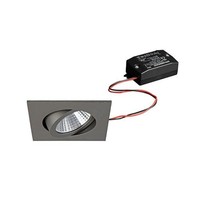 LED Einbaustrahler-Set Inkl. Konverter, IP20, Quadratisch, 230V, 7W 3000K 740Lm