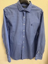 Men  s XL Ralph Lauren POLO long sleeve dress shirt - blue