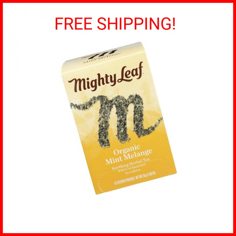 Organic Mint Melange Hand-stitched Tea Bags, 15 Ct