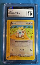 🐣 TOGEPI 💎 CGC 10 💎 2003 Pokemon Aquapolis WOTC Card 114/147 Like PSA 📈 on eBay