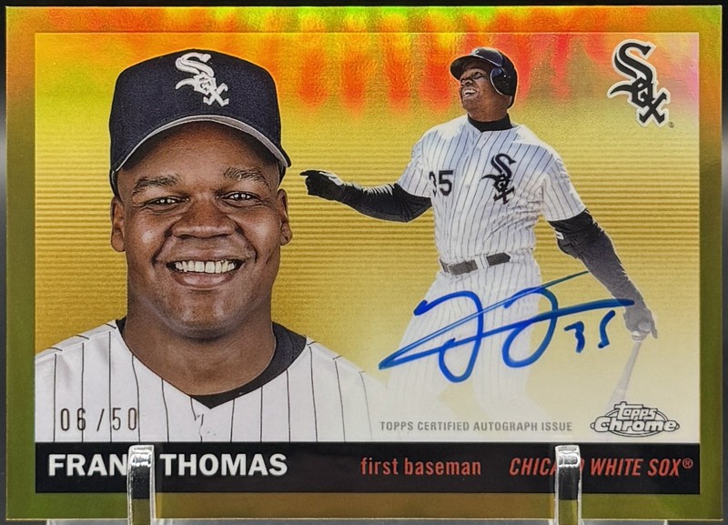 2025 Topps Chrome Platinum Gold Refractor Frank Thomas White Sox Auto CPA-FT /50