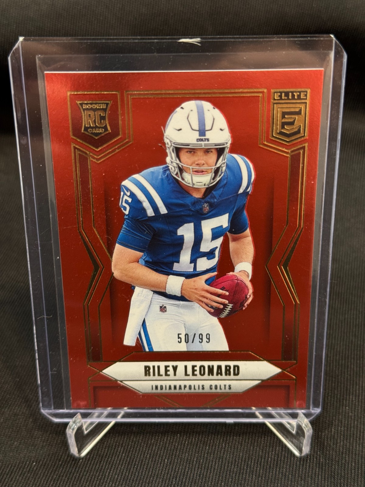2025 Donruss Elite Riley Leonard RC Rookie Red #50/99 #170 Colts
