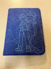 BLUE Pokémon Laser Engraved Binder/ Made To Order! ASH GRENINJA. Engraved.