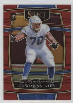 2021 Panini Select Concourse Red Prizm 98/99 Rashawn Slater #86 Rookie RC rf2