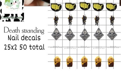 Death Stranding Waterslide Decals For Nails, Hot Wheels, Etc Set Of 50 KC