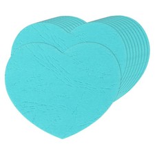 100 Pcs Heart Cutouts, 3 x 2.5 Inch Heart Shaped Paper Cards, Blue