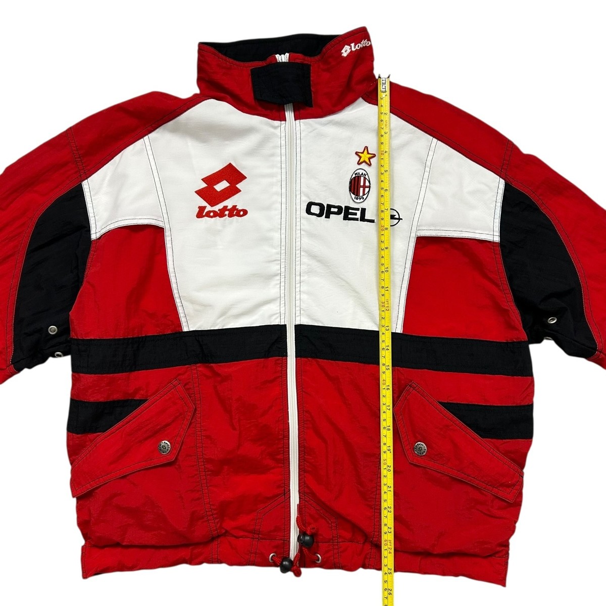 VTG 90s AC MILAN LOTTO OPEL TRACKSUIT SET UP JACKET PANTS FOOTBALL