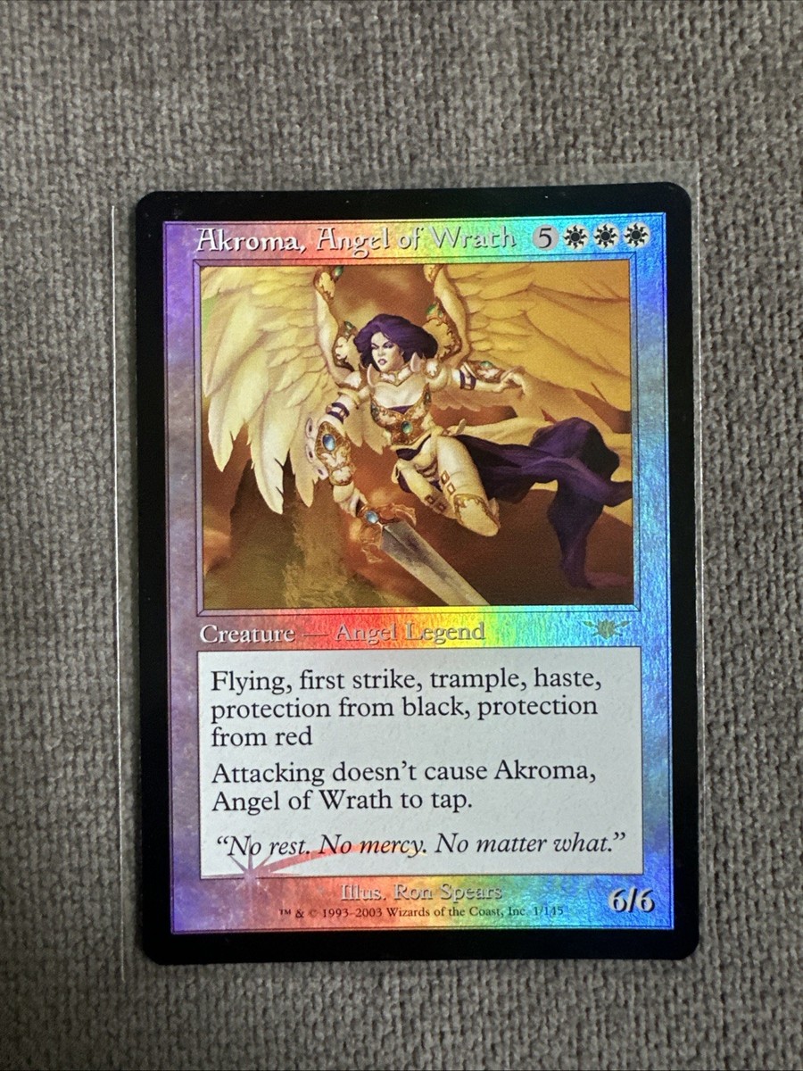 Magic The Gathering MTG AKROMA, ANGEL OF WRATH FOIL Legions LP