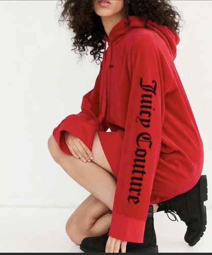 juicy couture hoodie Red Velour Oversized