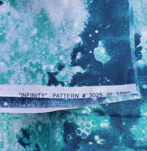 Infinity Pattern in Teal Space, Cosmos Quilting Cotton 1y - Picture 2 of 2