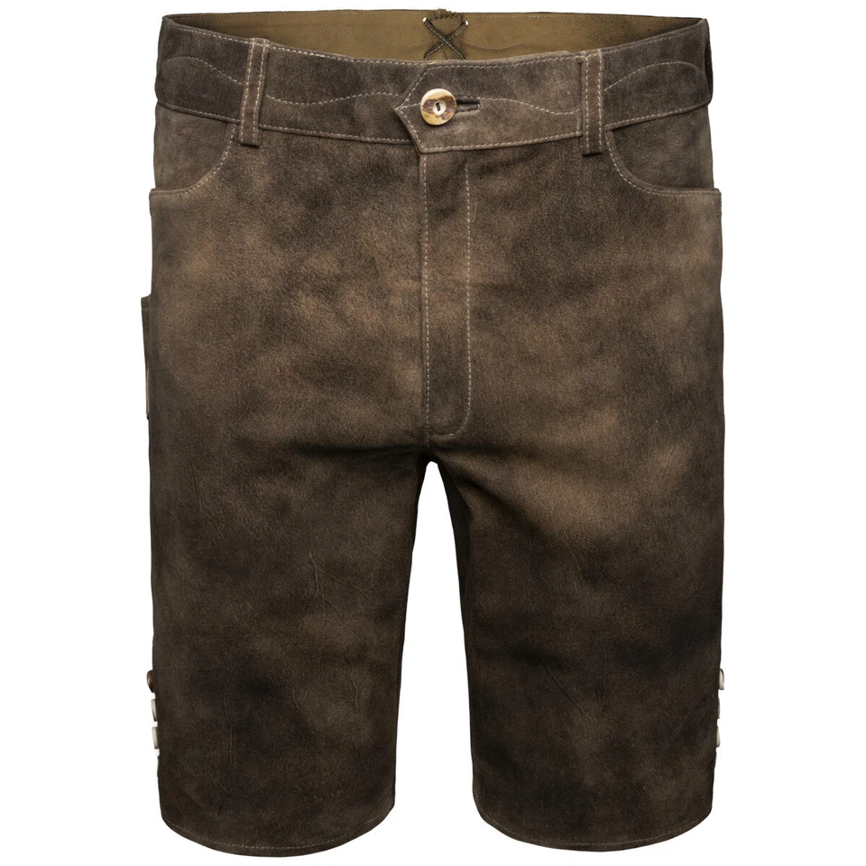 Spieth & Wensky Pio Pantalon en Cuir Sans Ceinture Homme Bavarois Costume - Photo 1/1