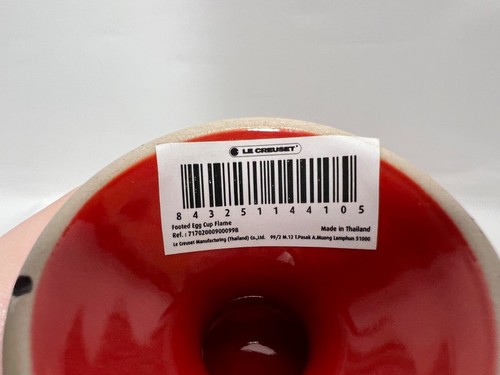 Le Creuset Set of 2 Footed Egg Cups in Red Flame Brand New - Picture 5 of 5