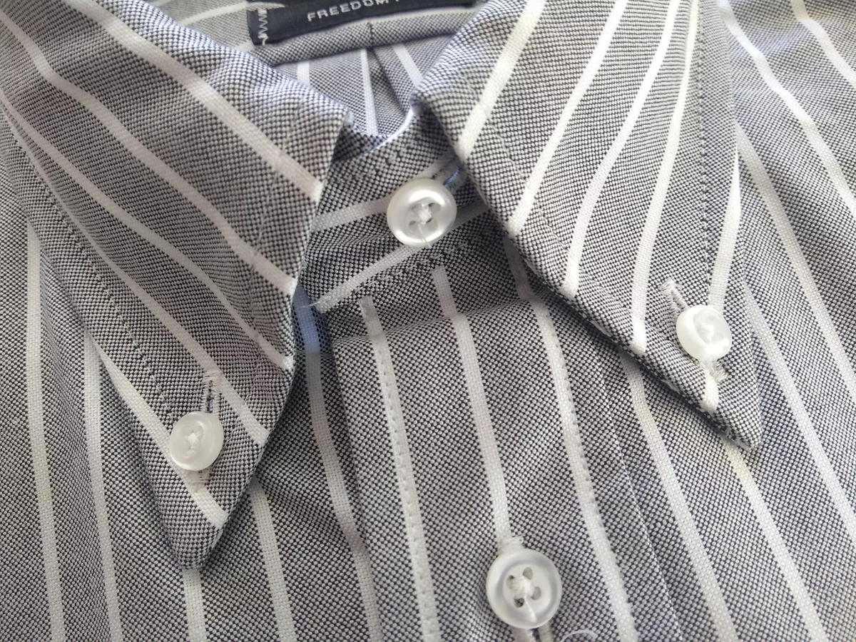 NWOT Ike Behar Brooks Brothers Ground Stripe Oxford Button Down S 14.5-31.5