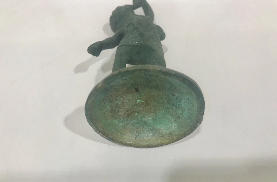 Escultura Sileno de bronce patinado del siglo XIX - tal cual - 5,5” x 2” - El dios del vino - Foto 2 de 4