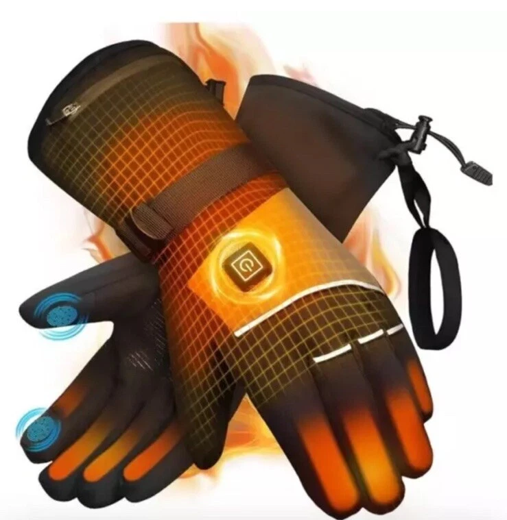 Peveork Heated Gloves for Men Women Rechargeable Electric Heating Gloves Large
