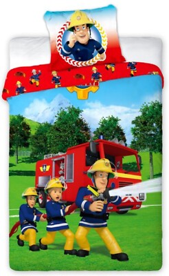 Sam The Fireman Bedding 140X200 70X90 Cm New Cotton