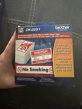 Brother Continuous Paper Label Tape 2-1/2" x 50 ft Black/White DK2251