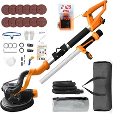 Electric Drywall Sander (1050W) with Vacuum, Heavy Duty Drywall Sander with LCD
