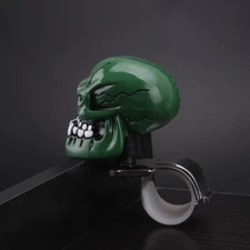 Green Skull Head Car Steering Wheel Spinner Suicide Knob Handle Auto/Truck