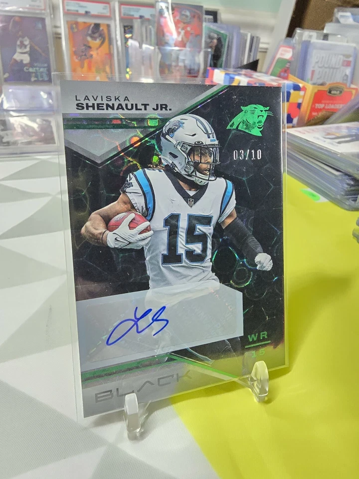 2023 Panini Black Auto Emerald /10 Laviska Shenault Jr. Auto #20 Panthers - Image 2 of 4