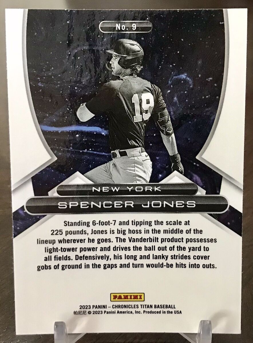 2023 Panini Chronicles Titan Spencer Jones #9 New York Yankees