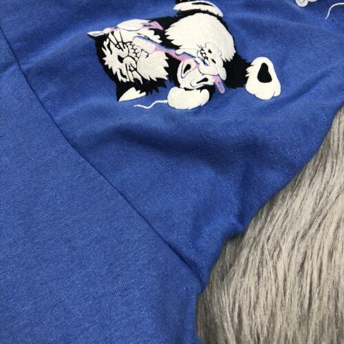 Vintage Spumoni Girls Cat Mouse Tooth Brush Floss Sweater Kawaii - Picture 3 of 11