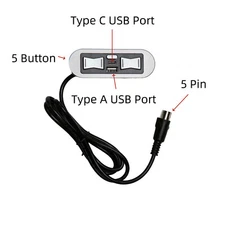 Switch Model HX90HU2 Hand Contro with USB A C Port for Power Recliner Lift Chair