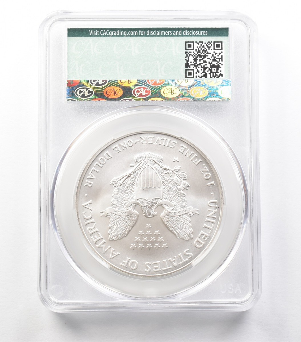 2008-W Reverse Of 2007 Burnished Silver Eagle MS69 CAC CACg