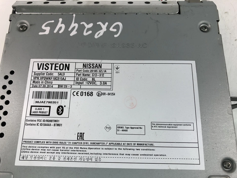 NISSAN PULSAR Hatchback C13 Musik-Player ohne GPS 281853ZL1A 2014 16427988 - Bild 3 von 4