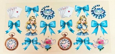 C352- (1PC) ALICE IN WONDERLAND 16OZ UV DTF Transfer Wrap/Sticker for Cup/Tumble