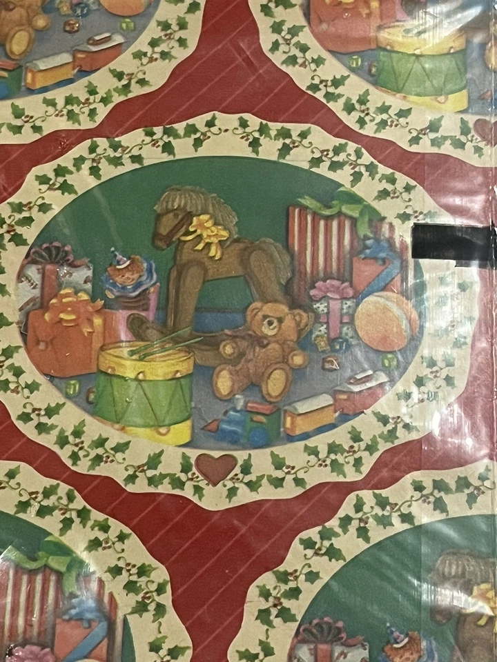 Hojas y pegatinas de papel de envolver vintage años 90 Navidad y ocasiones especiales Foto 2 de 4