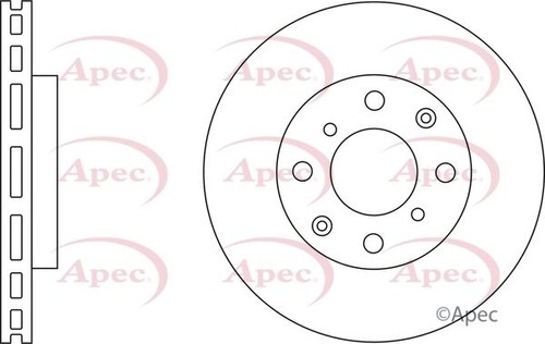 DISCS AND PADS KIT FRONT APEC RED FOR HONDA LOGO 1.3 L 1999-2002 - Picture 2 of 6
