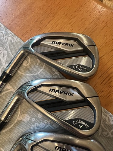 LH CALLAWAY MAVRIK IRON SET 6-PW, GW, AW, SW- Reg Flex Steel Shafts- LEFT HANDED - Picture 7 of 18
