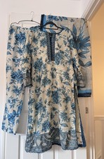 Women’s Pakistani Asian 3 Piece Suit/kameez Shalwar Duppata Eid Outfit Size M