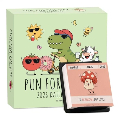2026 Punny Motivational Desk Calendar Daily Pun Perpetual Calendar365 Funny Puns
