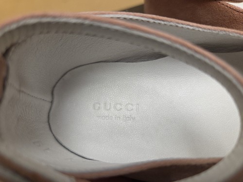 Zapatos Mary Jane Gucci para niñas pequeñas talla 19 (3) EE. UU. Rosa Horsebit gamuza - Imagen 8 de 20