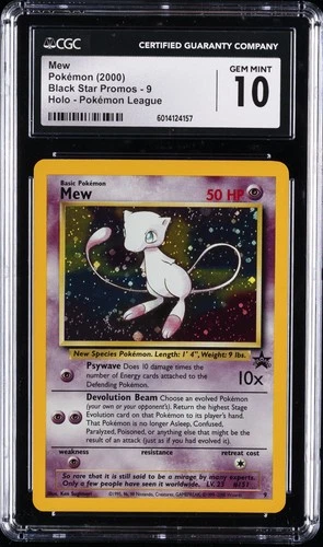 2000 POKEMON BLACK STAR PROMOS POKEMON LEAGUE HOLO #9 MEW CGC 10 GEM MINT