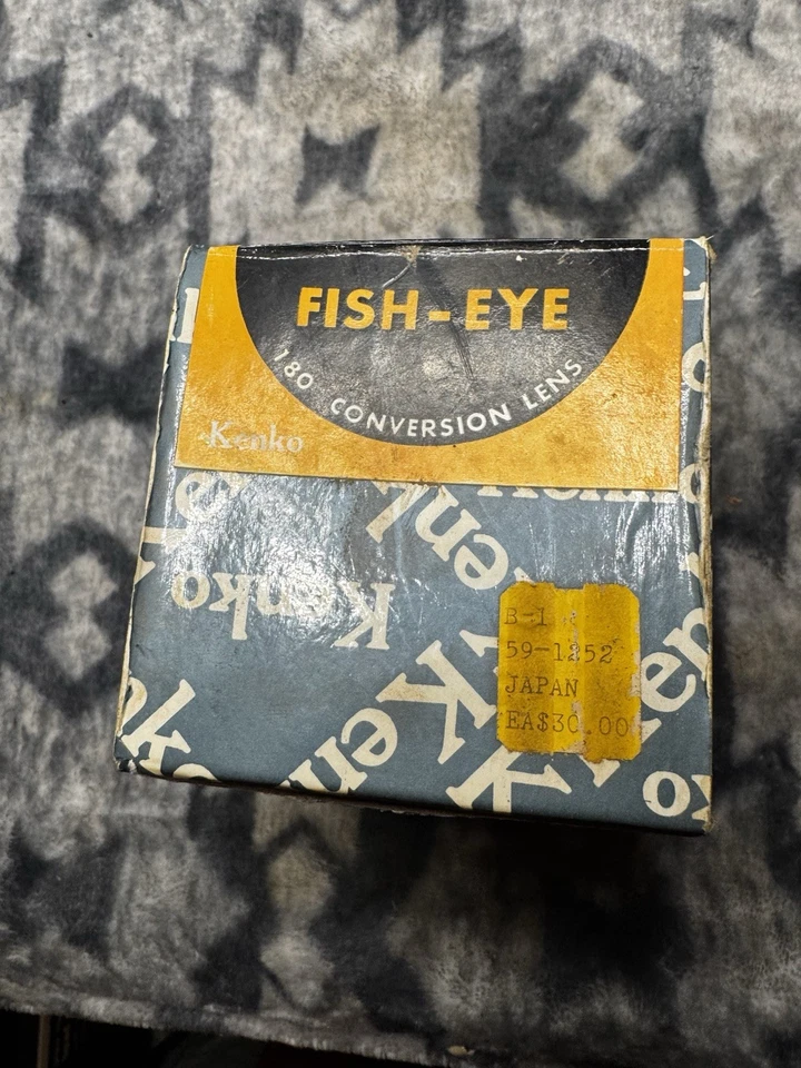 Lente de conversión ojo de pez Kenko 180° con estuche y caja de colección Japón Nuevo de Lote Antiguo Foto 2 de 4