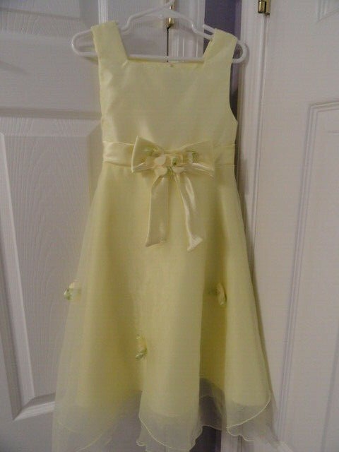 Youngland Spring Yellow Dress Girls Size Long Cut 34