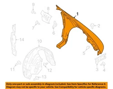FORD OEM 10-15 Taurus-Front Fender Left DG1Z16006B