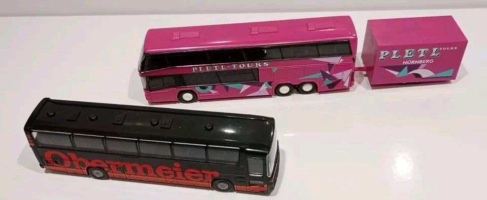 Lote de 2 autobuses Rietze escala HO vintage casi nuevos en caja completos con accesorios Foto 2 de 4