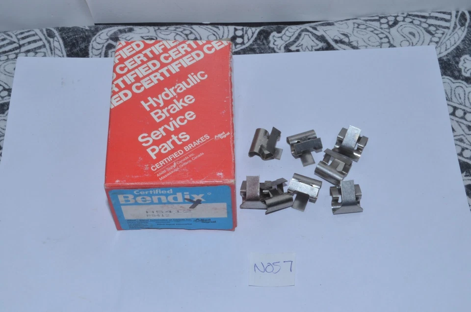 LOTE DE 8 CLIPS DE PASTILLAS DE FRENO DE DISCO CERTIFICADOS BENDIX NUEVO DE LOTE H5412 P5412 Foto 4 de 4