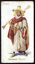 BRITISH AMERICAN (PRINTED) - SOLDIERS OF THE WORLD - TUNIS, KHROUMIR WARRIOR
