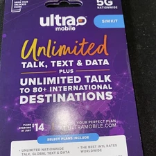 Ultra Mobile Micro/Regular SIM card for Unlocked Cell Phones Calling Free Shiped