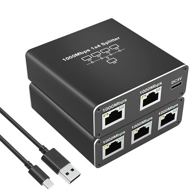 Switch Ethernet 4 Porte Gigabit - Sdoppiatore LAN 1 A 4, Per Reti Casa E Ufficio - Foto 11