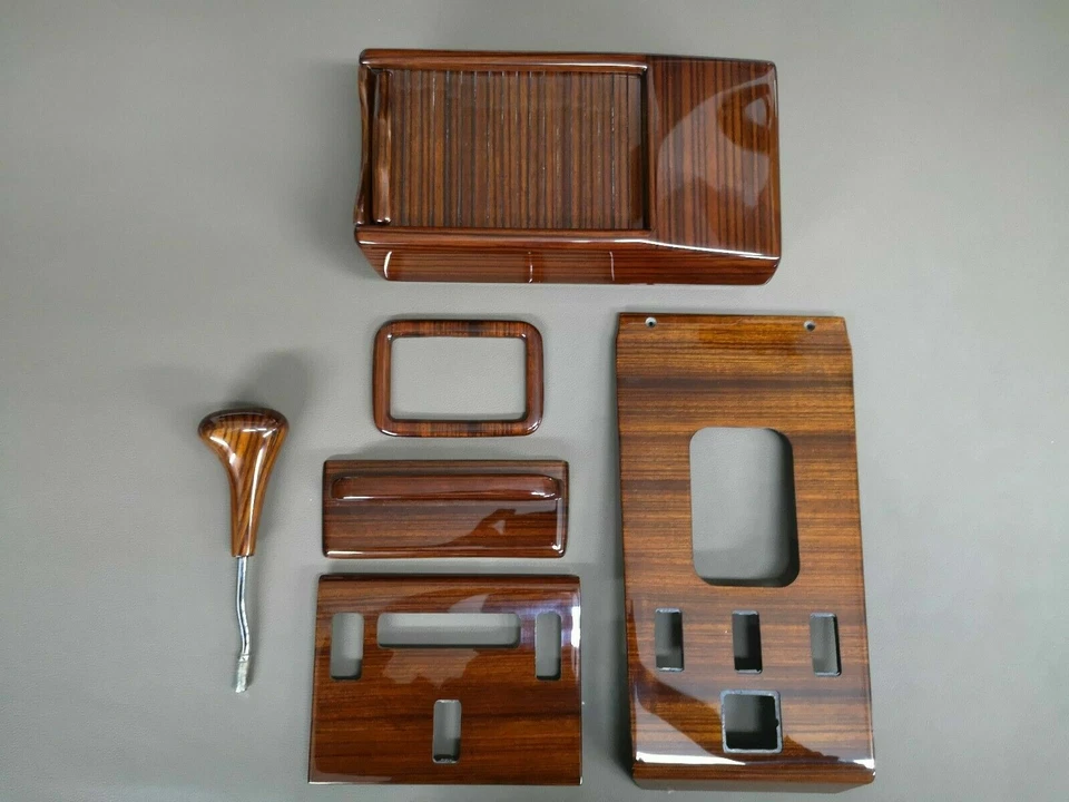 Tapicería de madera de cebrano vintage Mercedes Benz R107 W107 Cabriolet 560SL 380SL 300SL Foto 2 de 4